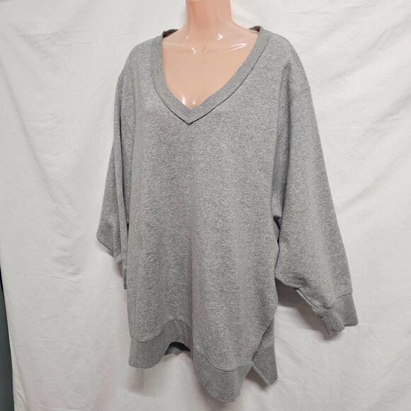 NATURAL LIFE Oversized Pullover Women Size S/M Gray French Terry - Picture 12 of 12